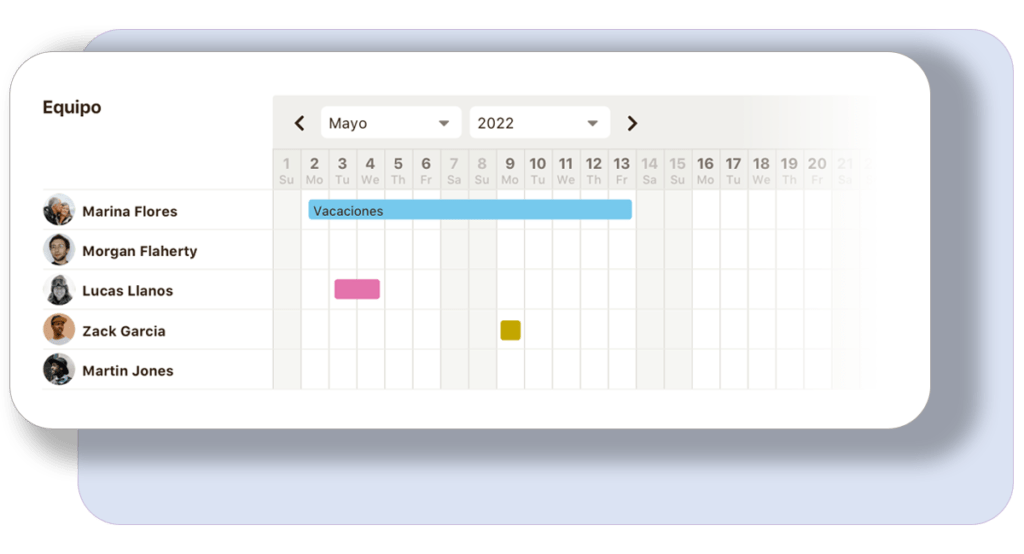Vista fácil desde el calendario calendario en niikiis