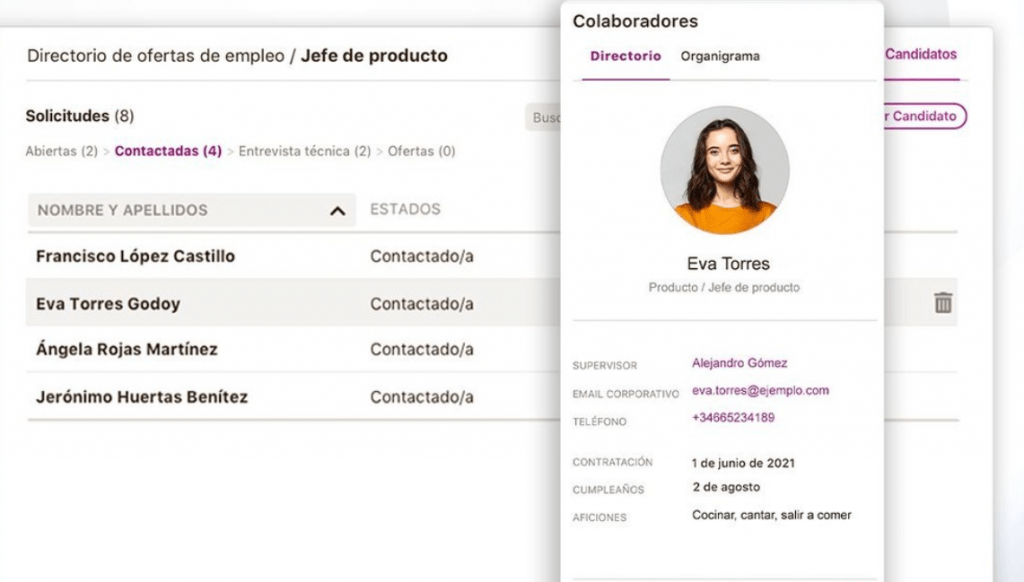 software de reclutamiento y selección recruitment and selection software