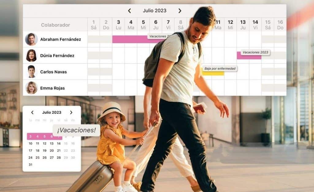 calendario de niikiis visual con el que gestionar las vacaciones de hostelería
